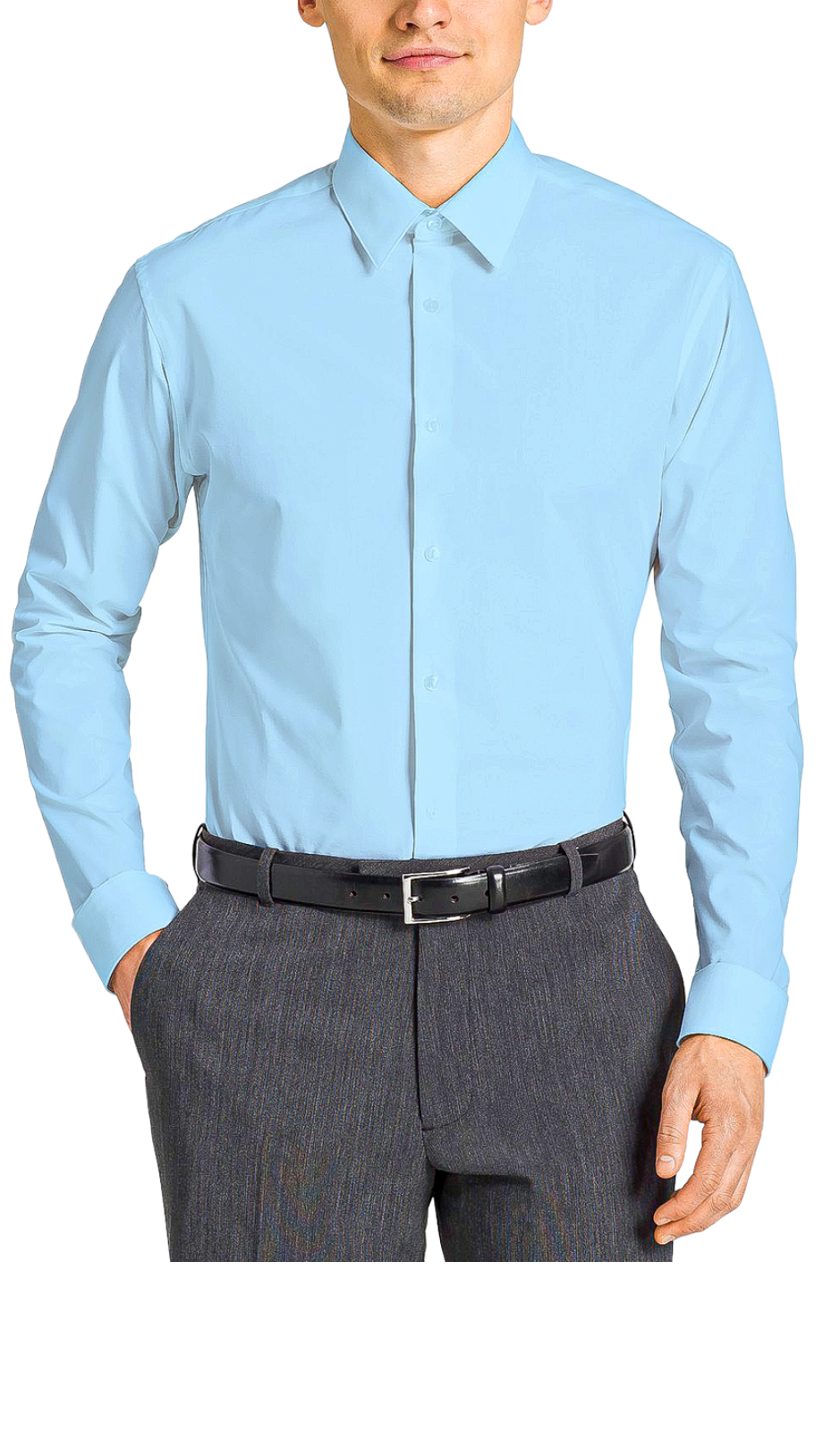 Tazzio Mens Dress Shitrs MSH30S-07-ROYAL BLUE