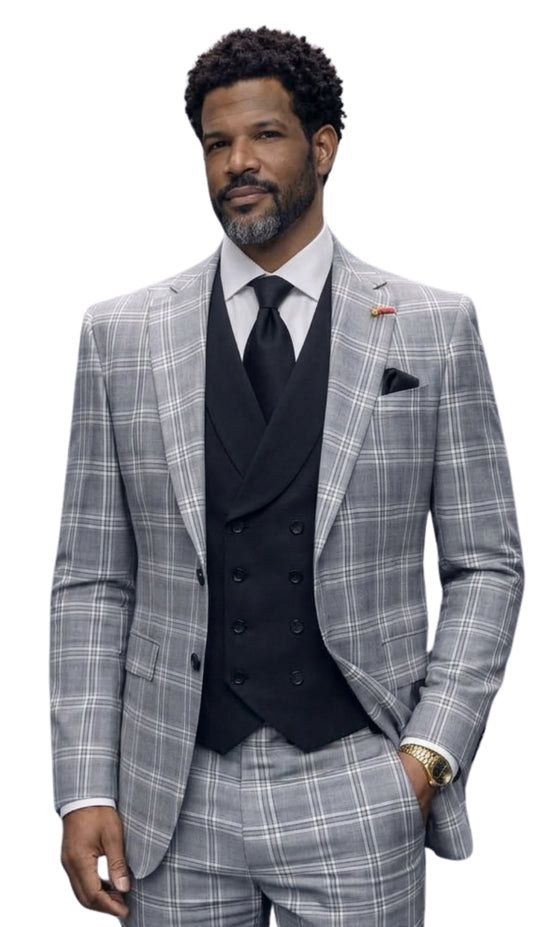 Statement OLIVER-BLACK-3PC Mens Suit