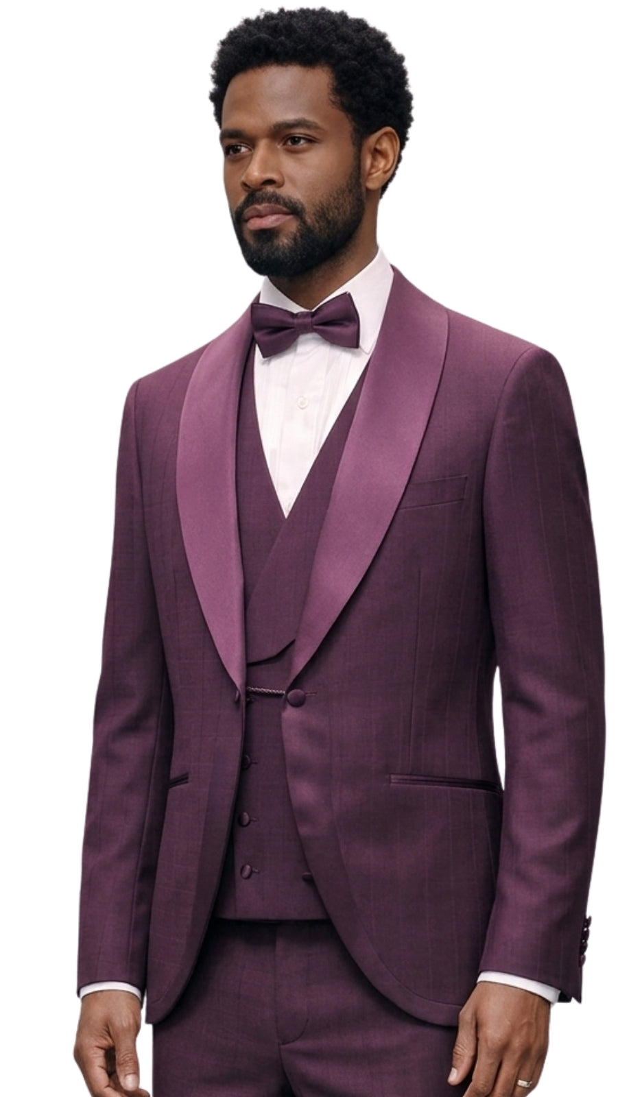 Statement PALACE-BURGUNDY Mens Suit