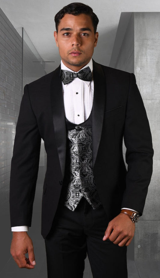 Statement  PALMERO-BK Mens Suit