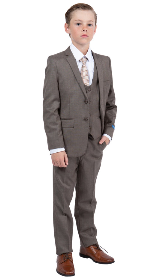 PERRY ELLIS PB181-07-COCOA Boys Suit