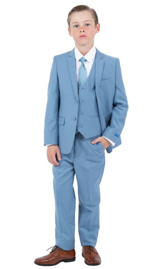 PERRY ELLIS PB363-22-DUSTY-BLUE Boys Suit