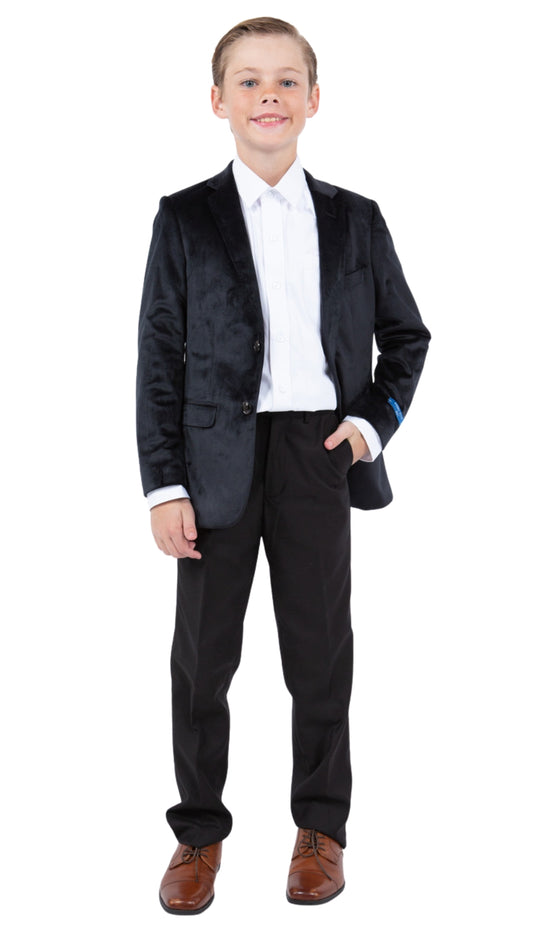 PERRY ELLIS PBJ386-01-BLK Boys Suit