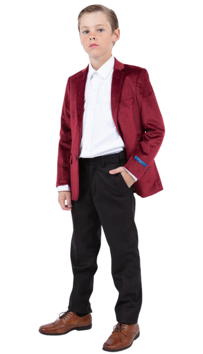 PERRY ELLIS PBJ386-03-BURG Boys Suit