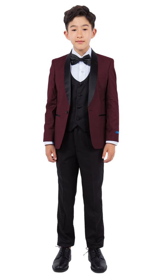 PERRY ELLIS PBT283-04-BURG Boys Suit