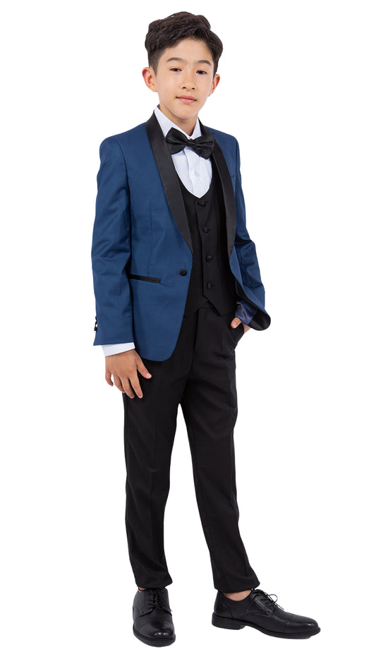 PERRY ELLIS PBT283-07-INDIGO Boys Suit