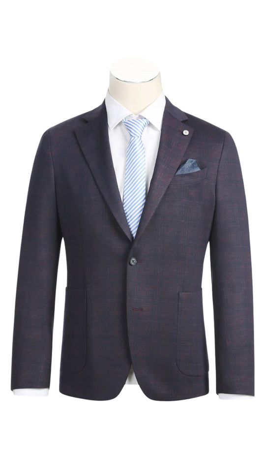 Pellagio Mens Blazer PF23-9-GRY-BLU