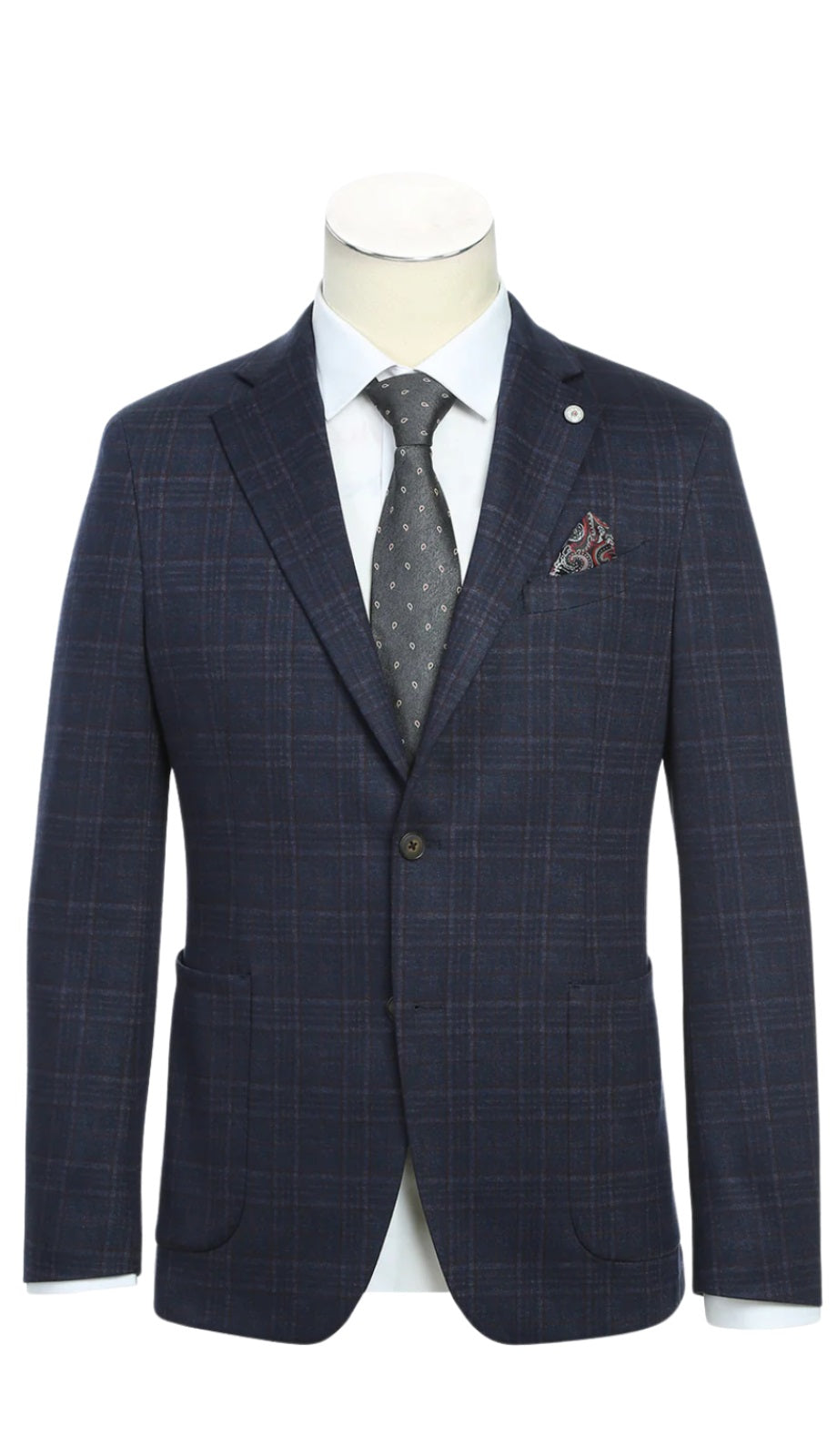 Pellagio Men's Slim Fit Riserva Jacket Blue PF25-5
