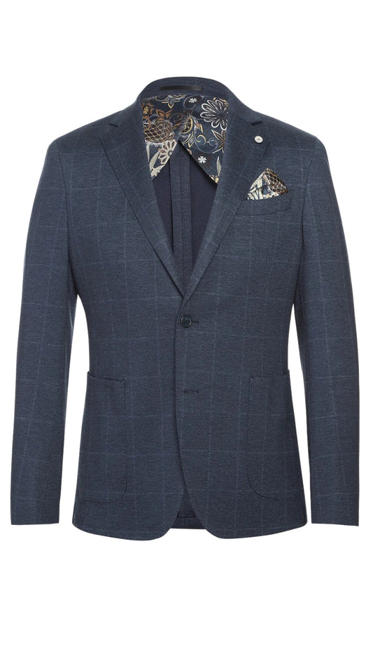 Pellagio Mens Blazer PF24-6-DARK-BLUE
