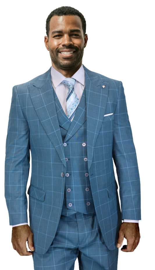 Statement RIGATO-JADE-3PC Mens Suit