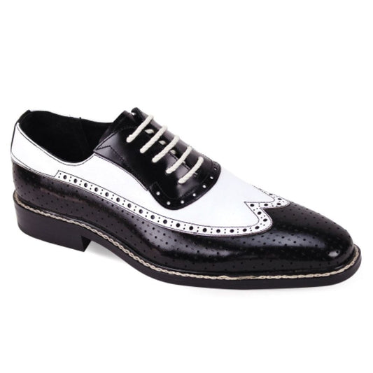 Giovanni RIO-BLK-WHT Unisex Dress Shoes