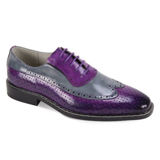 Giovanni Leather Dress Shoes-RIO-PURP-GRY 14