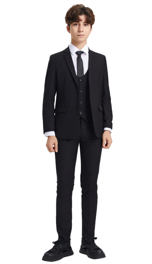 Stacy Adams SB282-01-BLK Boys Suit