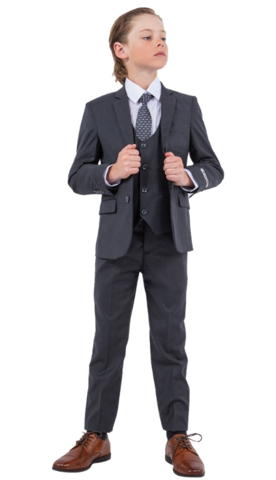Stacy Adams SB282-03-CHARCOAL-GRAY Boys Suit