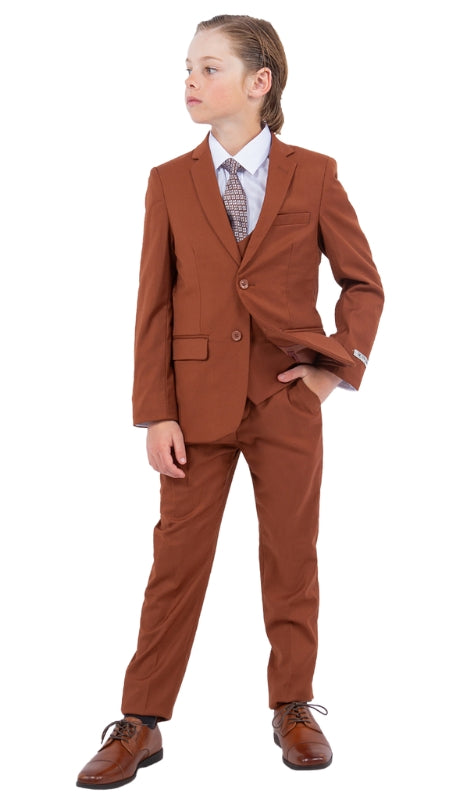 Stacy Adams SB282-12-LT-BROWN Boys Suit