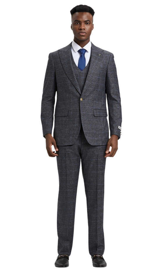 Stacy Adams SM163H1-12-GRY Mens Suit
