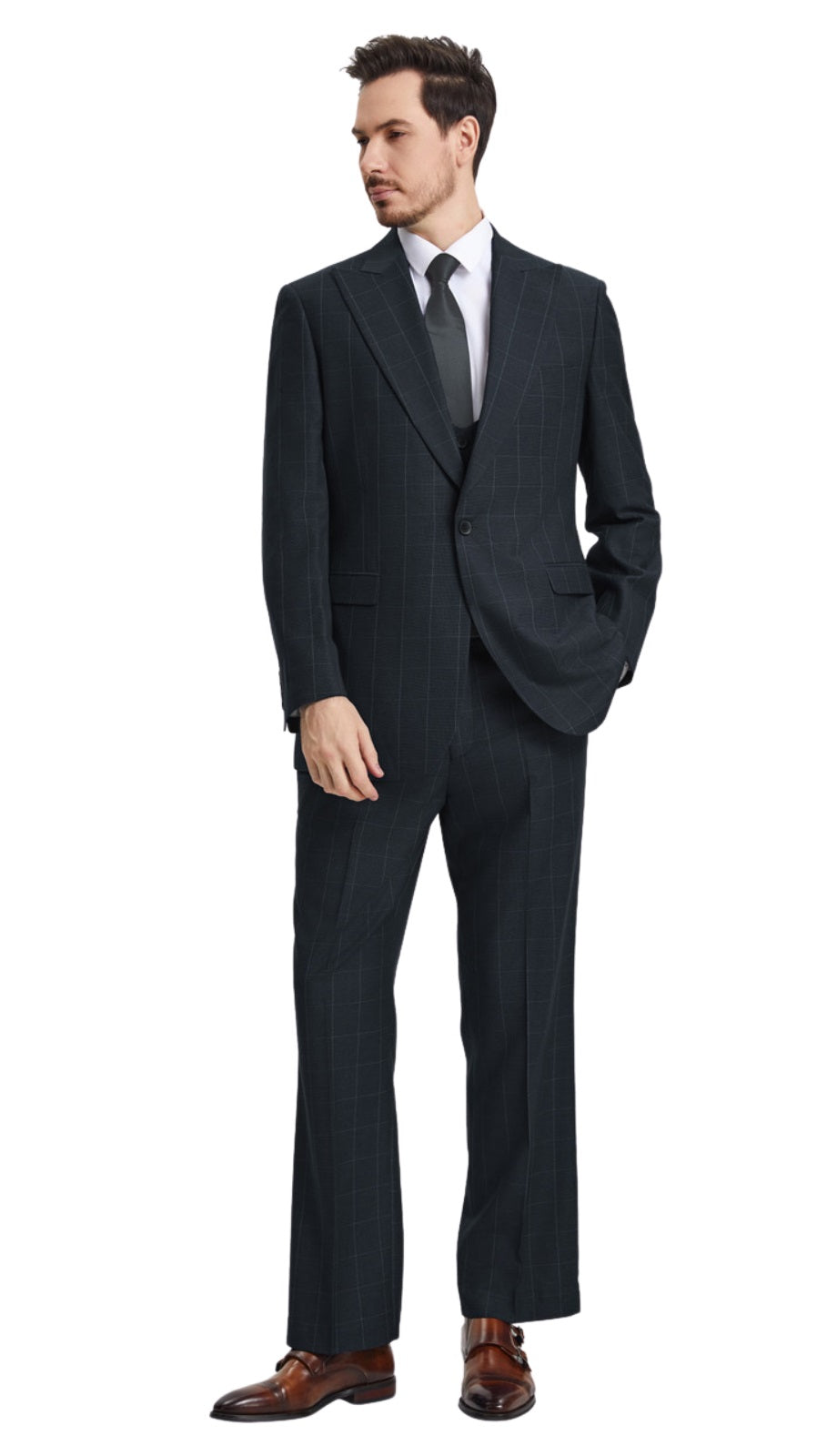 Stacy Adams SM172H1-23-DR-TEAL Mens Suit