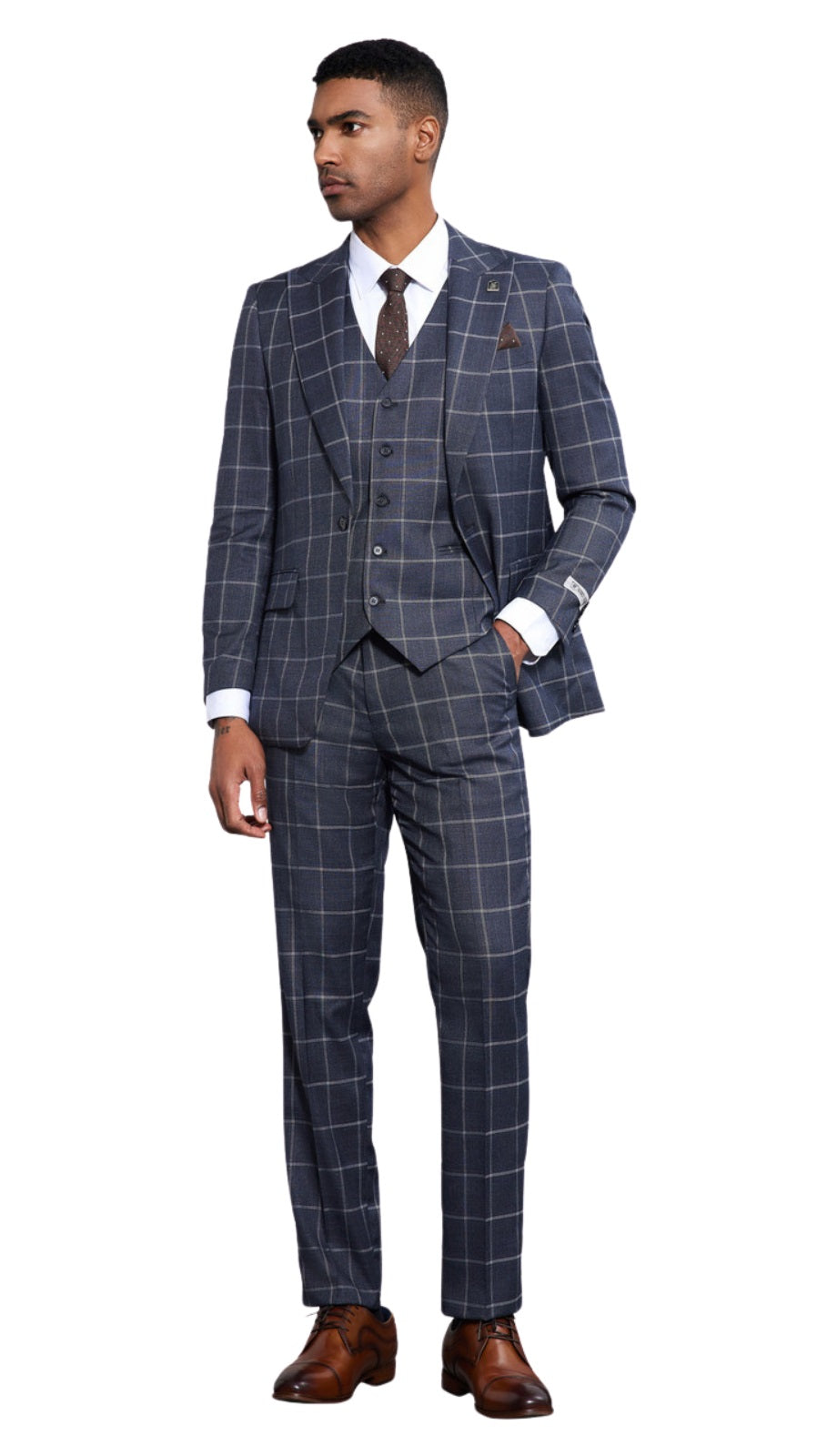 Stacy Adams SM178H1-30-CHAR Mens Suit