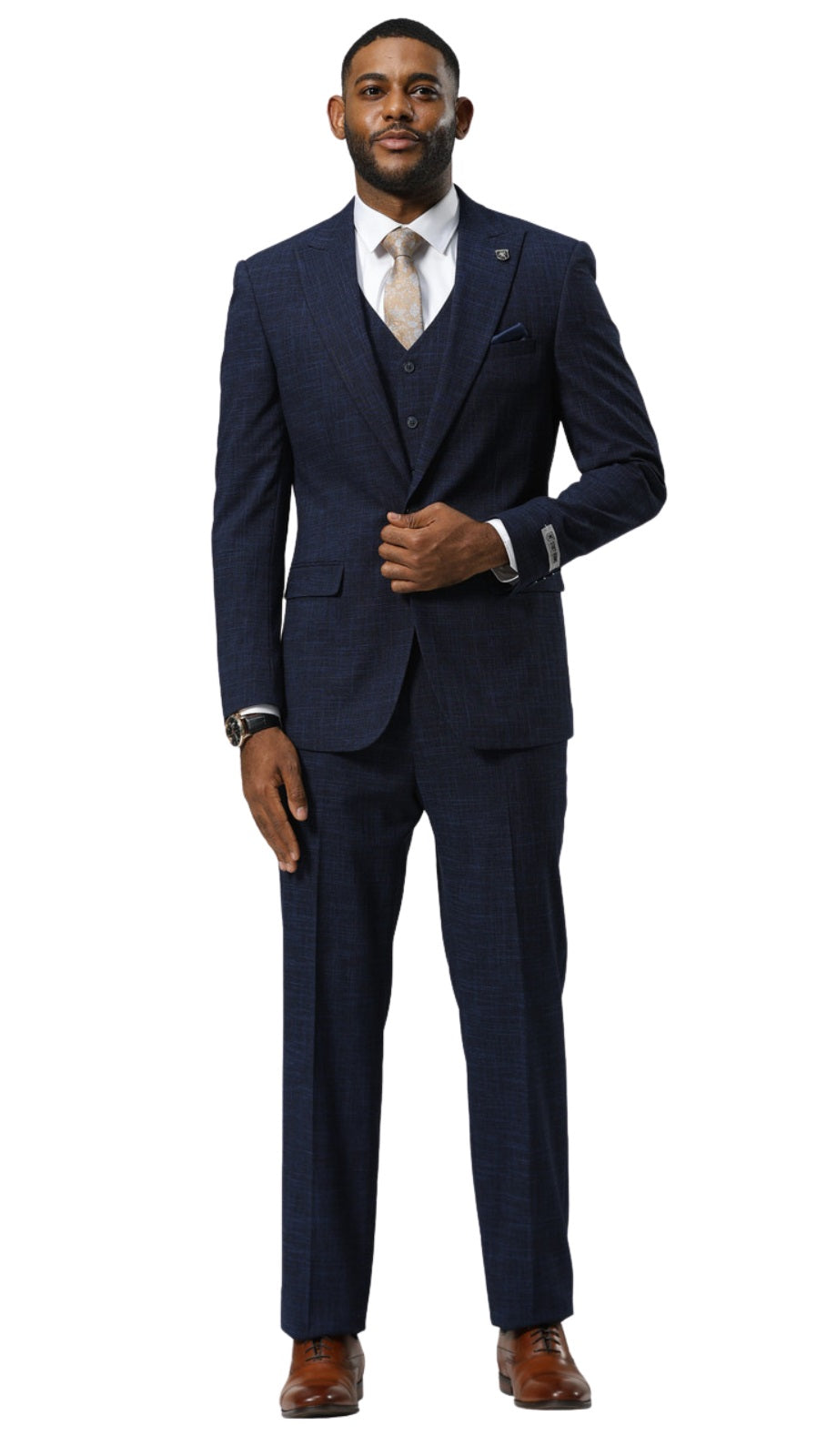 Stacy Adams SM189H1-04-NAVY Mens Suit