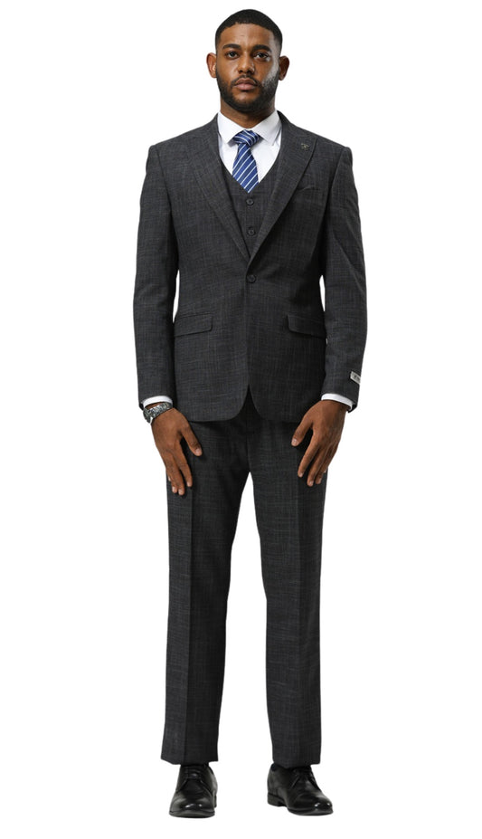 Stacy Adams SM189H1-05-CHAR Mens Suit