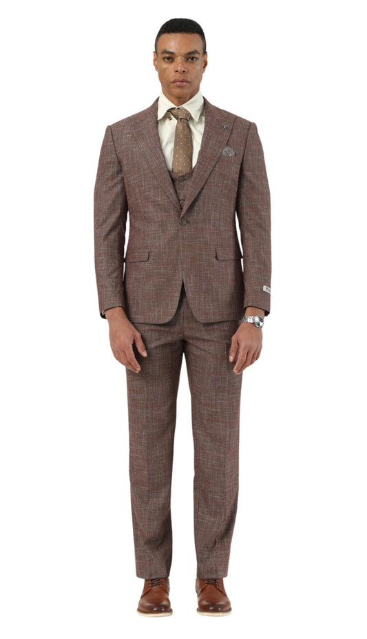 Stacy Adams SM206H1-50-BROWN Mens Suit