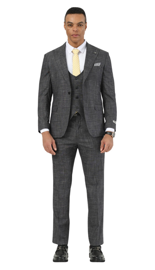 Stacy Adams SM206H1-55-DARK-GRY Mens Suit
