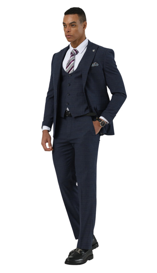 Stacy Adams SM207H1-03-NAVY Mens Suit