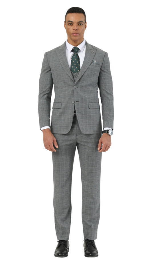 Stacy Adams SM207H1-09-MID-GREY Mens Suit