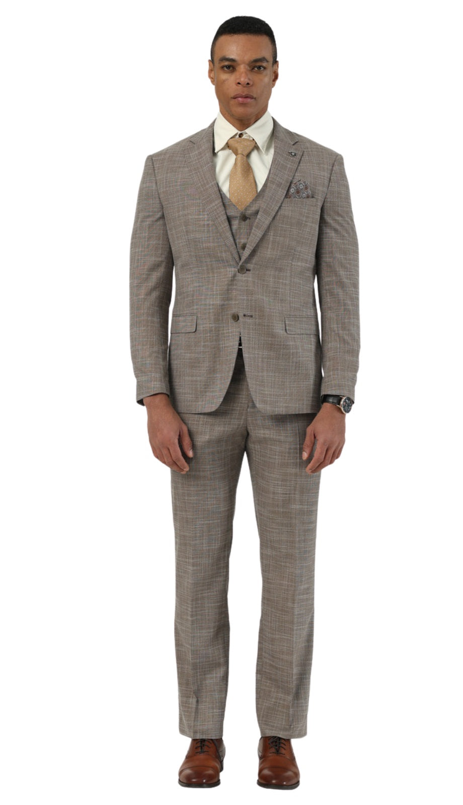 Stacy Adams SM208H1-302-LIT-BROWN Mens Suit