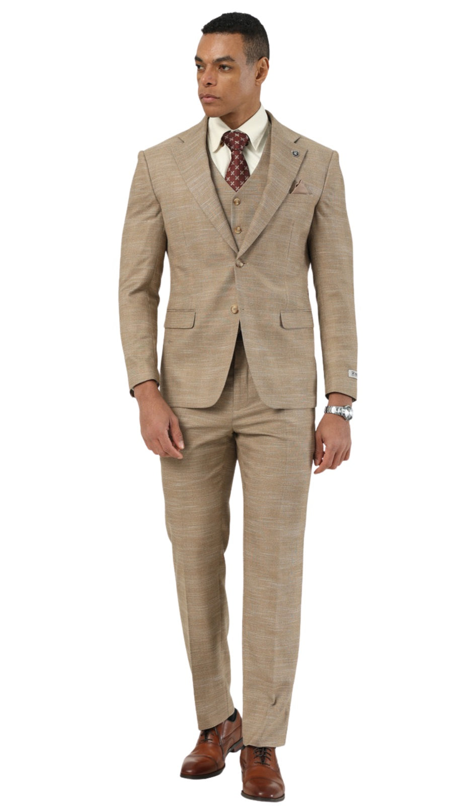 Stacy Adams SM210H1-01-MID-TAN Mens Suit