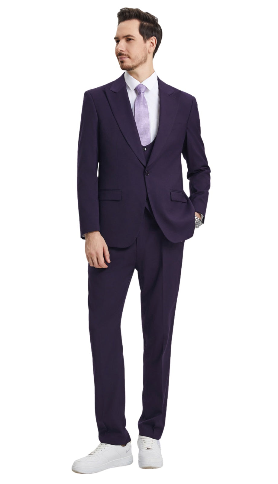 Stacy Adams-SM255H1-04-EGG-PLANT Mens Suit