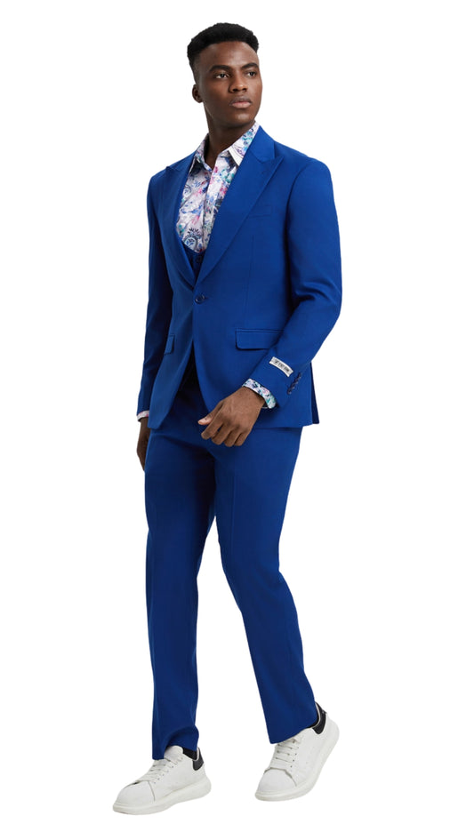 Stacy Adams SM255H1-10-INDIGO Mens Suit