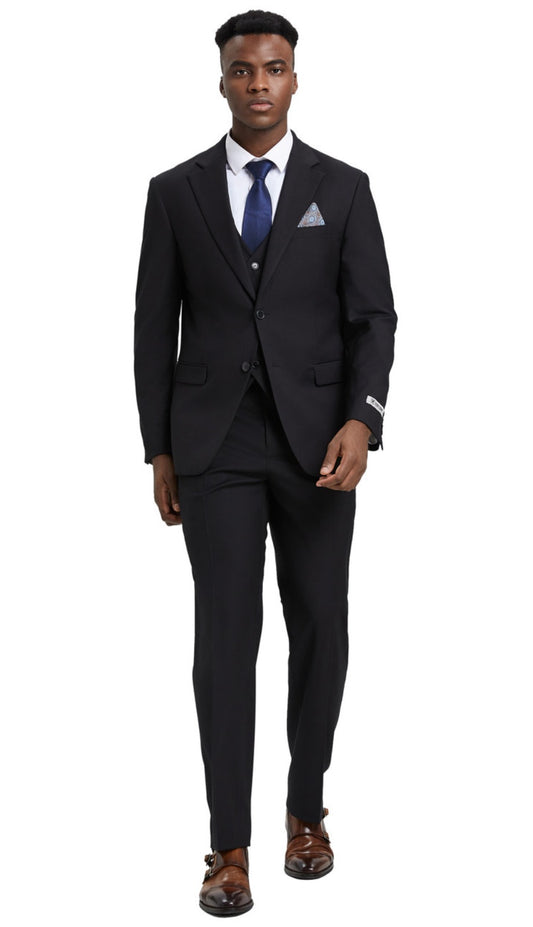 Stacy Adams SM282H1-01-BLK Mens Suit