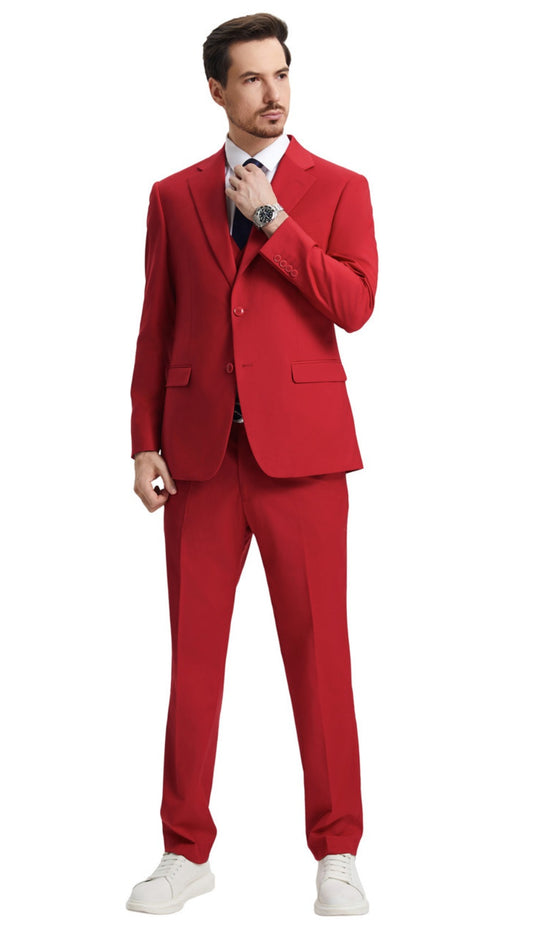 Stacy Adams-SM282H1-10-RED Mens Suit