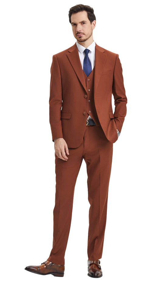 Stacy Adams SM282H1-12-LT-BROWN Mens Suit