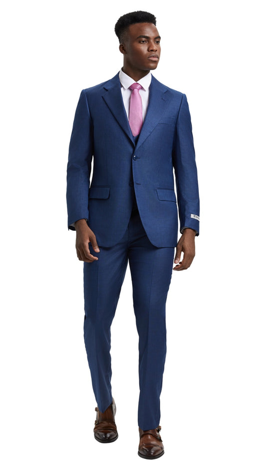 Stacy Adams SM324H1-03-BLUE Mens Suit