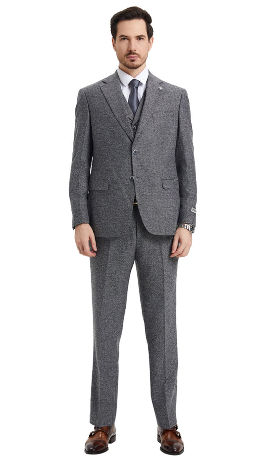 Stacy Adams SM325H1-01-GRY Mens Suit