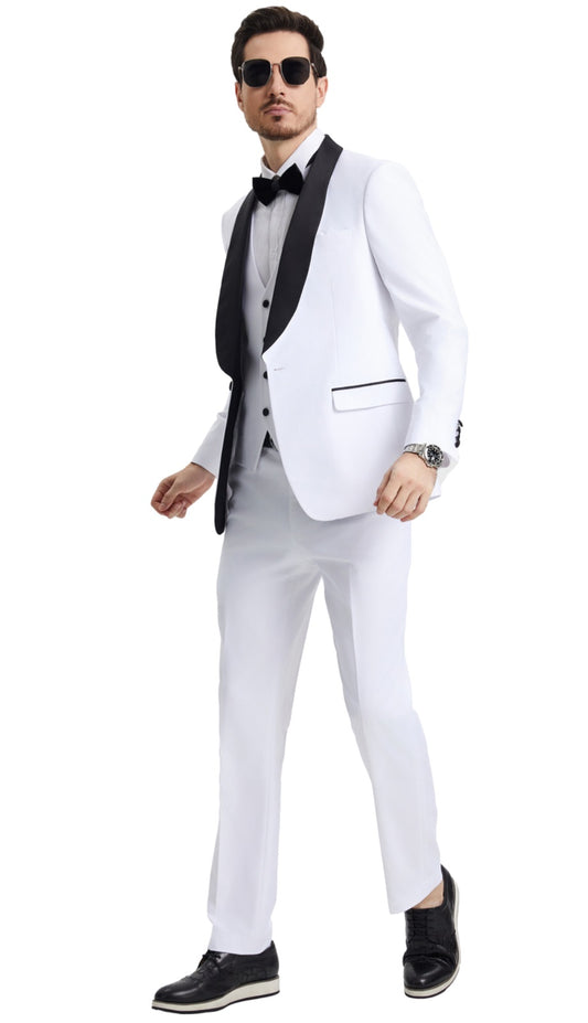 Stacy Adams SMT282H1-08-WHT Mens Suit