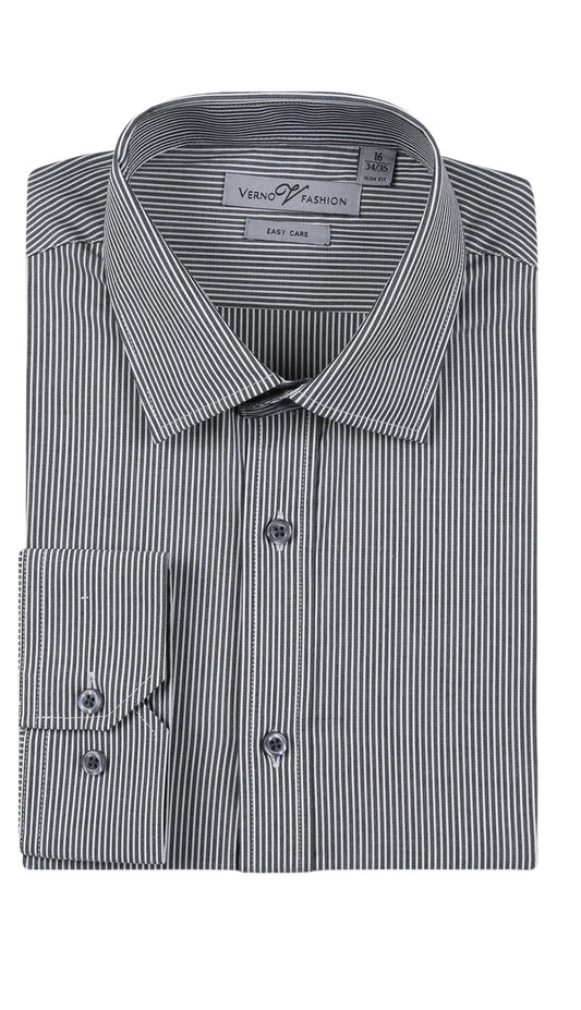 Renoir Mens Shirts SS213-LIT- BLUE ( Slim Fit Cotton Easy Care Dress Shirt )