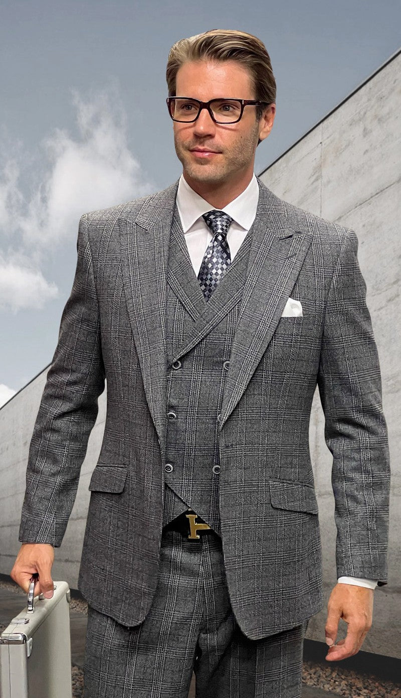 Statement  STEFANO-BK Mens Suit