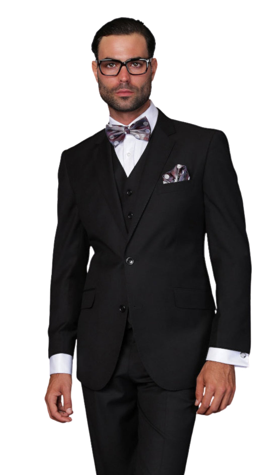 Statement STZV-1OO-BLACK-3PC Mens Suit – Mens Suit World