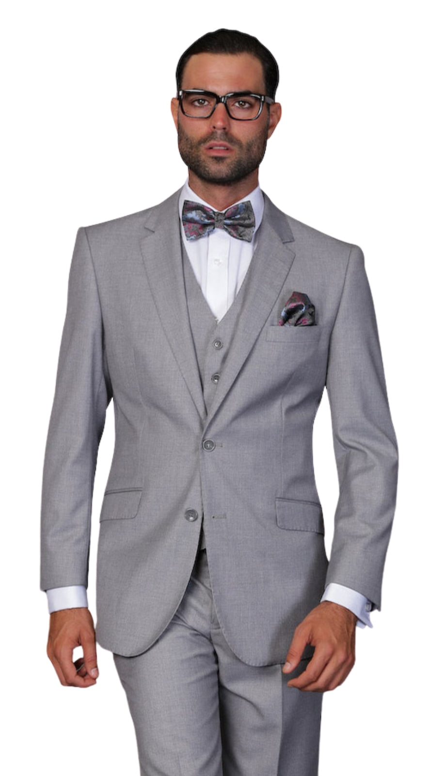 Statement STZV-1OO-GREY-3PC Mens Suit