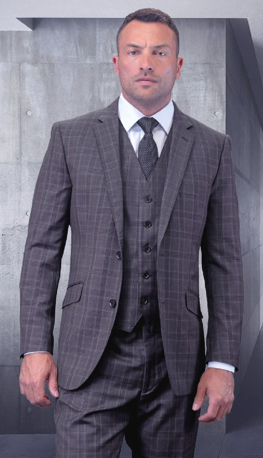 Statement  STZV-301-GR Mens Suit