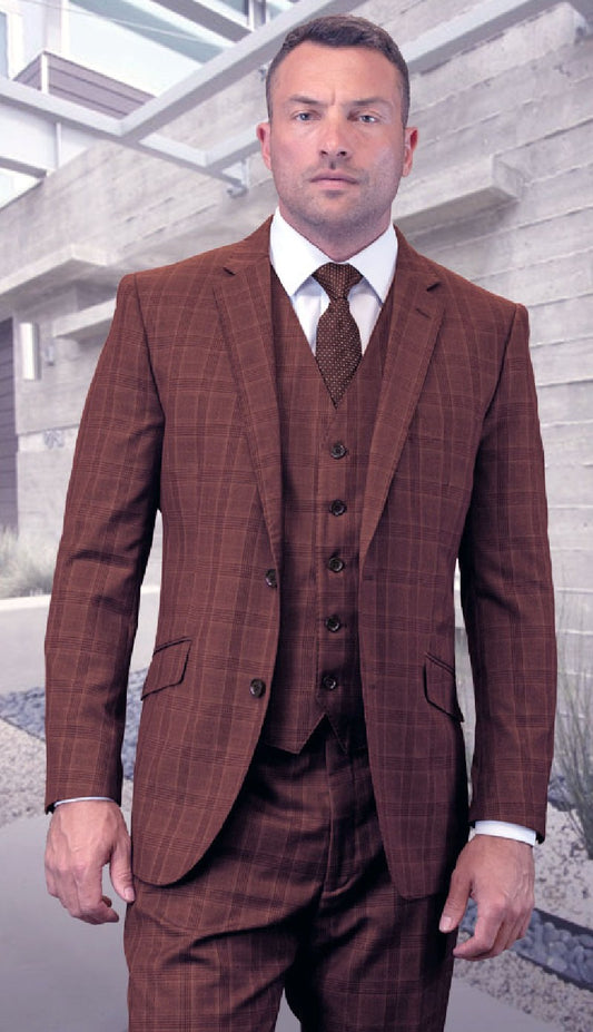 Statement  STZV-301-MAU Mens Suit