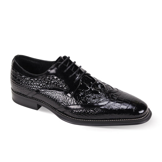 Giovanni Leather Dress Shoes-SHANE-BLK