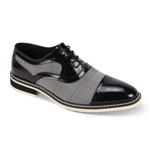 Giovanni SINCLAIR-BLK-WHT Unisex Dress Shoes