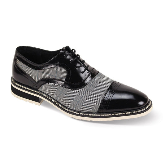Giovanni Leather Dress Shoes-SINCLAIR-BLK-WHT
