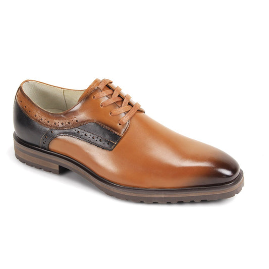 Giovanni Leather Dress Shoes-STEF-TAN