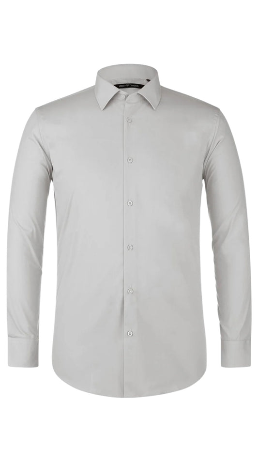 Renoir Mens Shirts TC629-GRY ( Classic Fit Long Sleeve Spread Collar Dress Shirt )