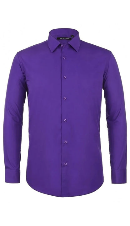 Renoir Mens Shirts TC640-LILAC ( Classic Fit Long Sleeve Spread Collar Dress Shirt )